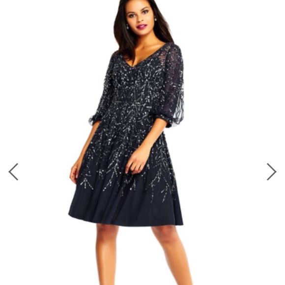 elbow sleeve cocktail dress